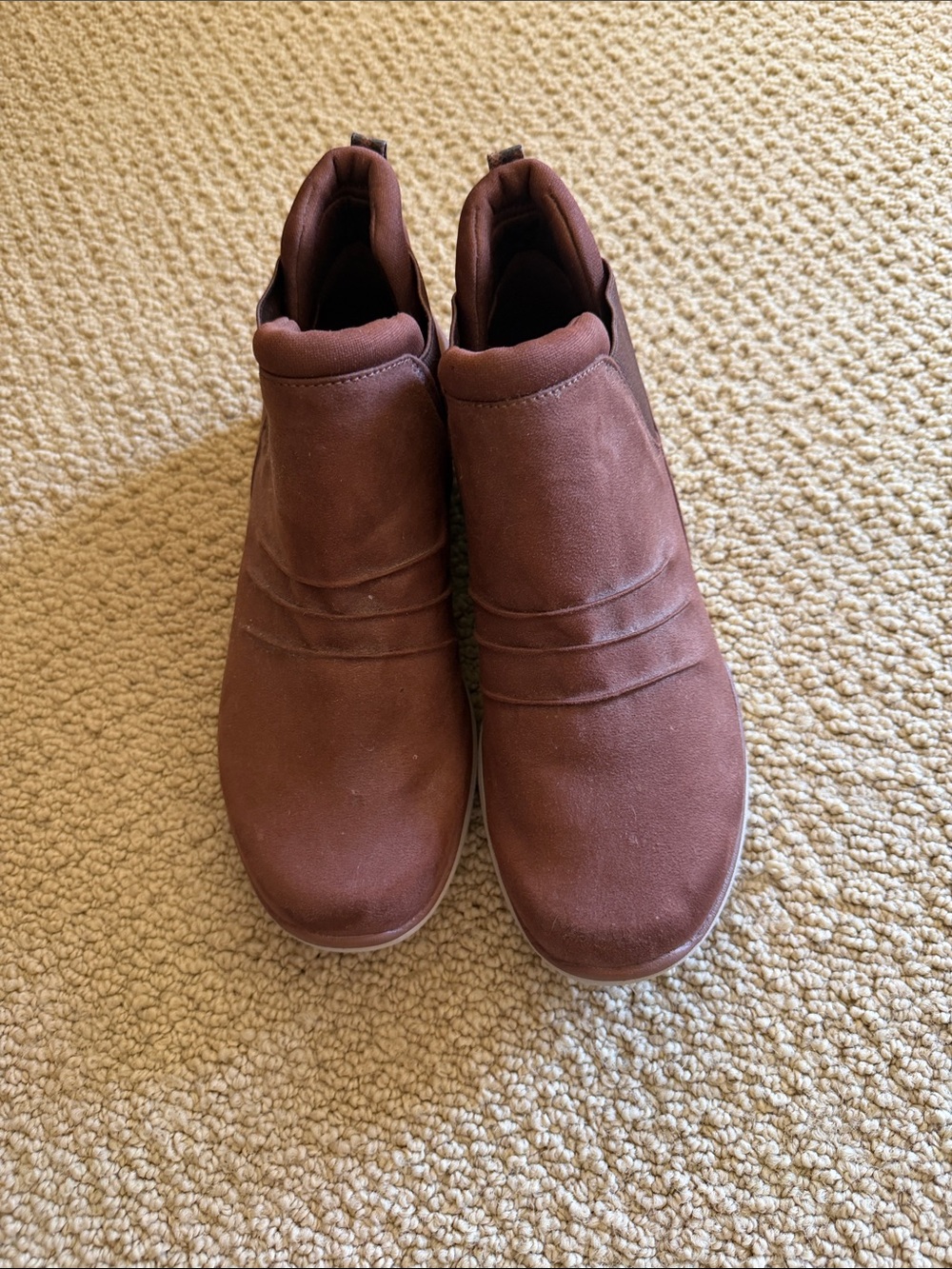 Ryka Brown Slip-On Ankle Boots